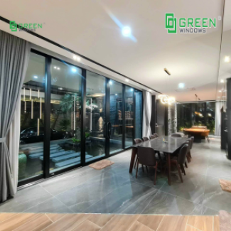 Cửa l&ugrave;a 6 c&aacute;nh nh&ocirc;m Hondalex m&agrave;u đen xi mạ