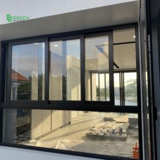 Cửa  sổ l&ugrave;a nh&ocirc;m Hondalex m&agrave;u đen xi mạ